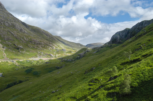 Das Glencoe-Tal ist weltweit für seine üppige grüne Pracht bekannt
