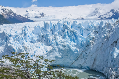 Glaciar Moreno, one of Argentina's prime tourist spots in Patagonia