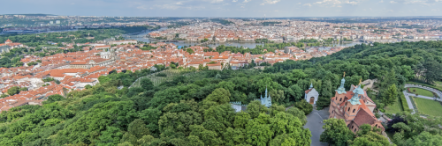 A panoramic shot of Prague