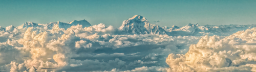 Flying from Kathmandu to New Delhi, we spotted these Himalayan peaks 